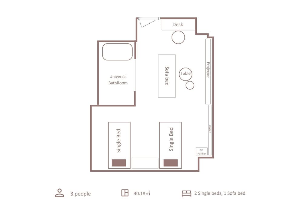 スターライトフロア トリプル+1 フロアマップ0 | エスコンフィールドHOKKAIDOホテル 北広島駅前