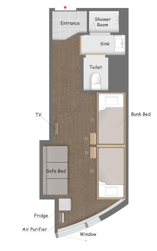 個室（4名）※2段ベッド/専用シャワールーム&トイレ 禁煙 客室1 | GRAND HOSTEL LDK 東京西葛西