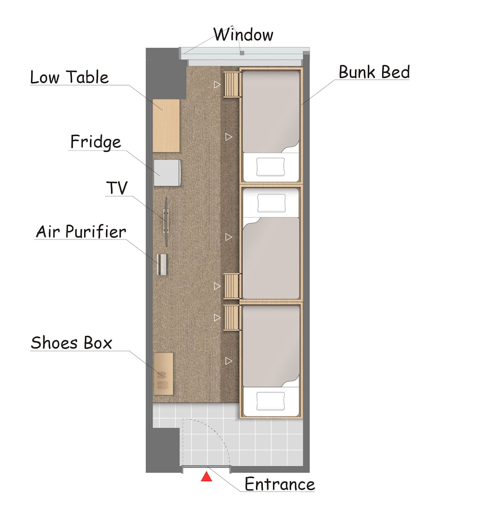 グループ個室（4-6名）※2段ベッド/共用シャワー・トイレ 禁煙 客室1 | GRAND HOSTEL LDK 東京西葛西