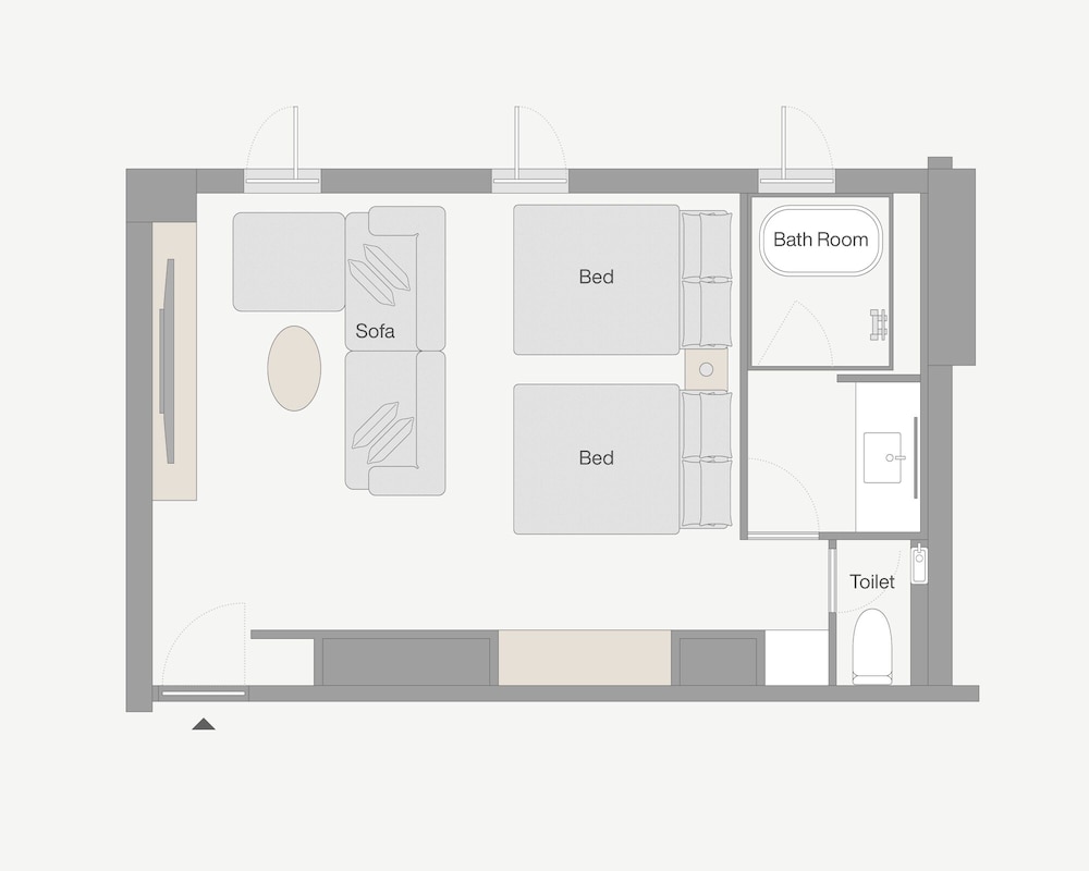ベーシック スタジオ シティビュー 客室1 | BASE LAYER HOTEL