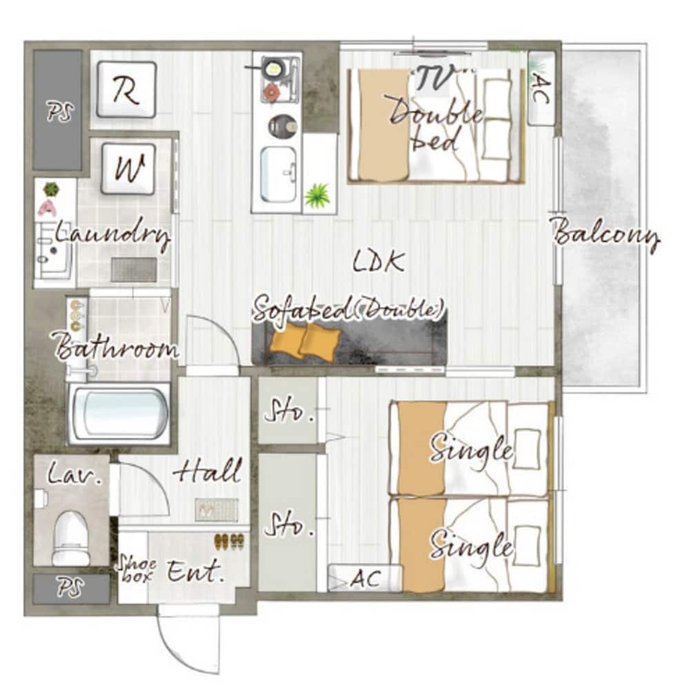 101号室 禁煙 客室16 | House Hotel Ekoda