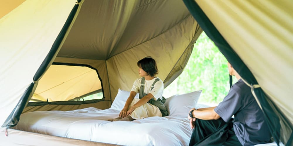 Field Villa 大自然を感じる大型テント　ダブル 客室2 | Snow Peak FIELD SUITE SPA HEADQUARTERS