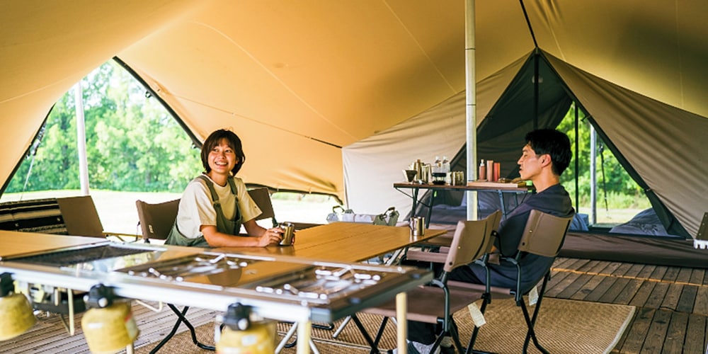 Field Villa 大自然を感じる大型テント　ダブル 客室7 | Snow Peak FIELD SUITE SPA HEADQUARTERS