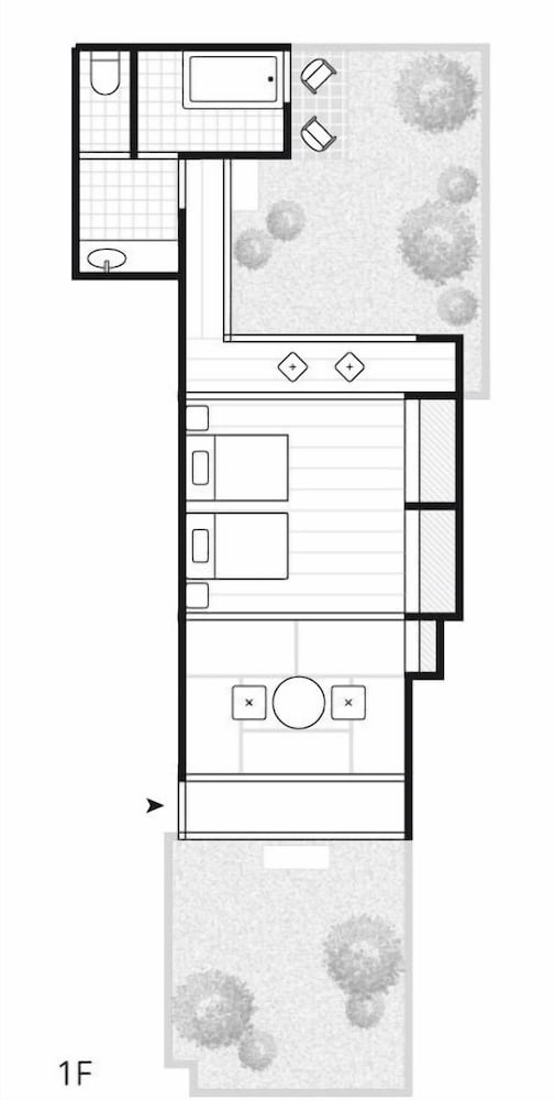 [MITAKE] エリート ツインルーム ガーデンビュー 禁煙 (フロント施設から850m) 客室3 | NIPPONIA HOTEL 伊賀上野 城下町