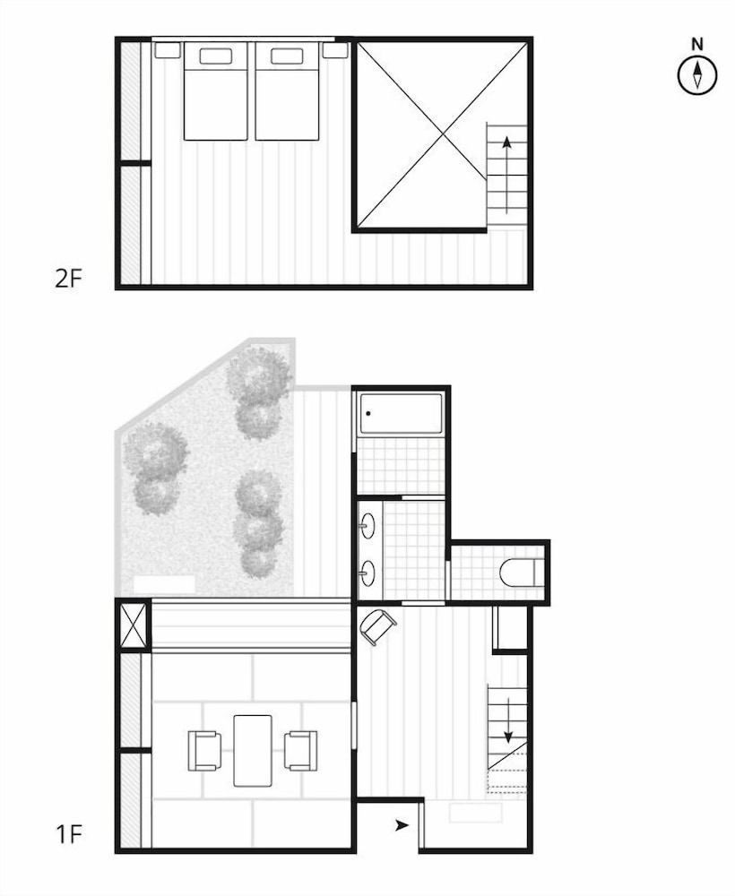 [MITAKE] デラックス ツインルーム ガーデンビュー 禁煙 (フロント施設から850m) 客室1 | NIPPONIA HOTEL 伊賀上野 城下町