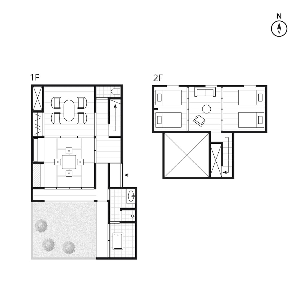 [NOMATSU] 　エグゼクティブ　4人部屋　ガーデンビュー　禁煙 (フロント施設から400m) 客室2 | NIPPONIA HOTEL 伊賀上野 城下町