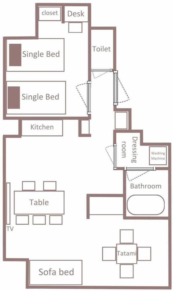 デラックス アパートメント フロアマップ0 | Minn 烏丸五条 京都 Station North