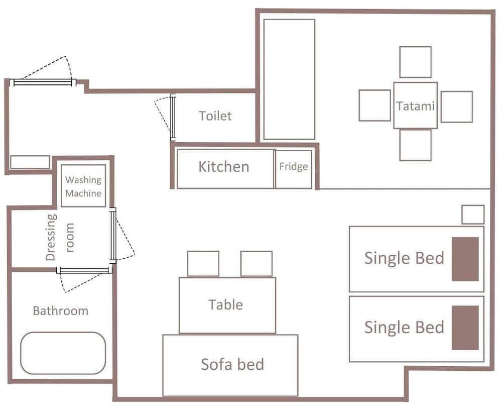 スーペリア アパートメント フロアマップ0 | Minn 烏丸五条 京都 Station North