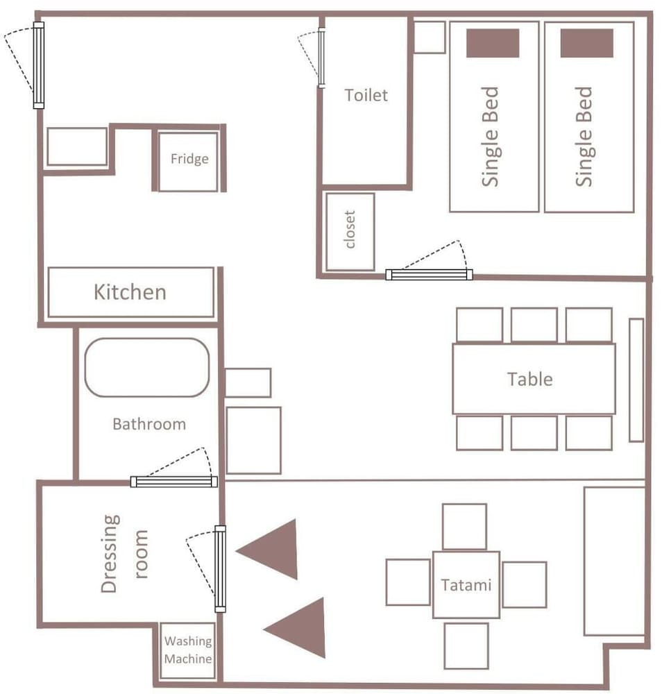 デラックス アパートメント フロアマップ0 | Minn 烏丸五条 京都 Station North