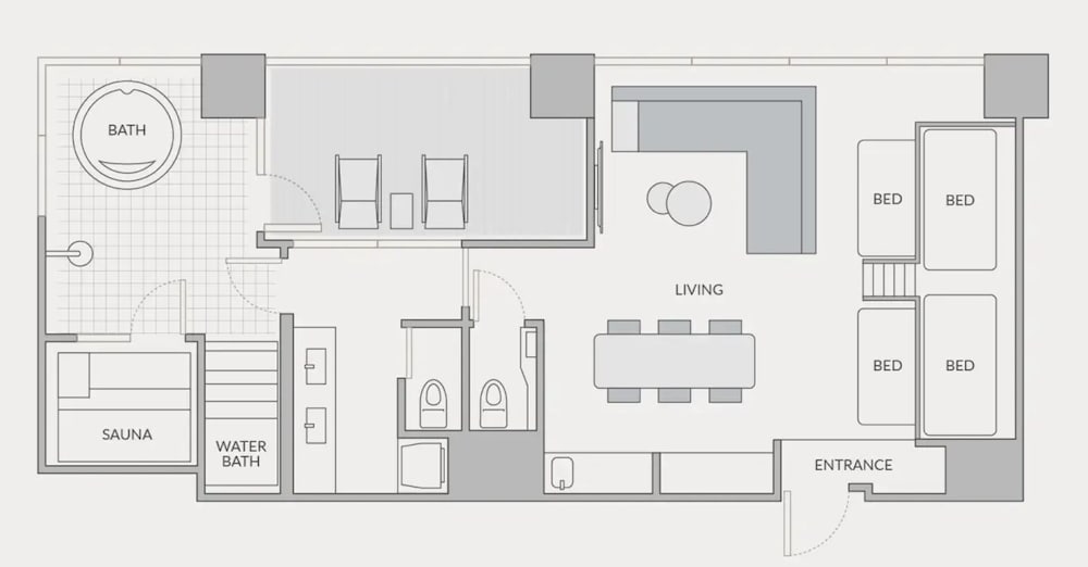 サウナバンクスイート フロアマップ0 | FAV LUX 札幌すすきの