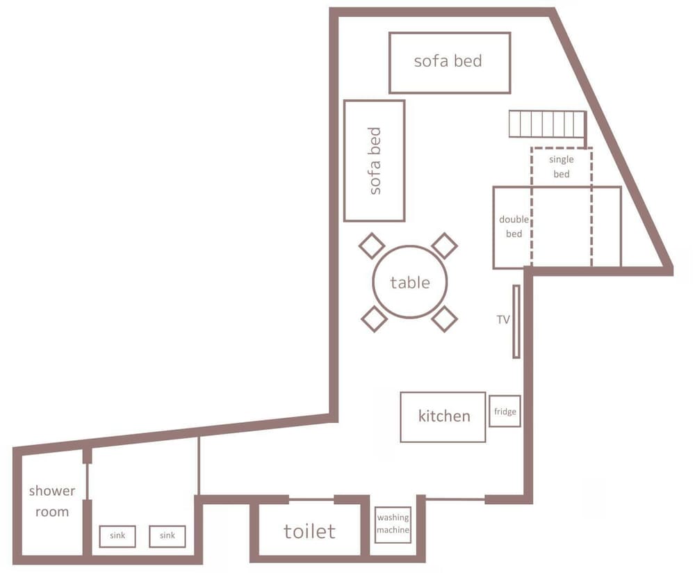 ファミリー ツインルーム 4 ベッドルーム 禁煙 簡易キッチン フロアマップ0 | Minn 日本橋水天宮前