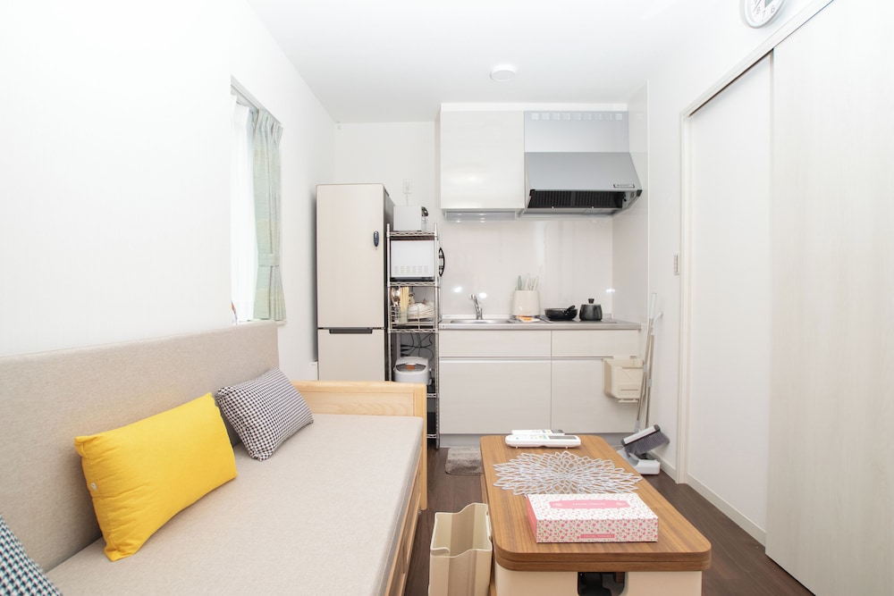 コンフォート アパートメント ダブルベッド 1 台ソファーベッド付き シティビュー 専用キッチン13 | 东京民宿 御縁宿