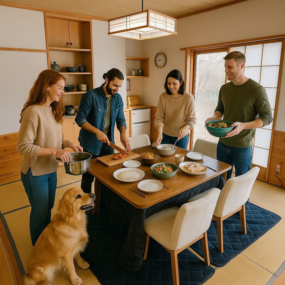 ベーシック トリプルルーム リビング エリア4 | ゲストハウス＆シェアハウス カリマ安曇沓掛