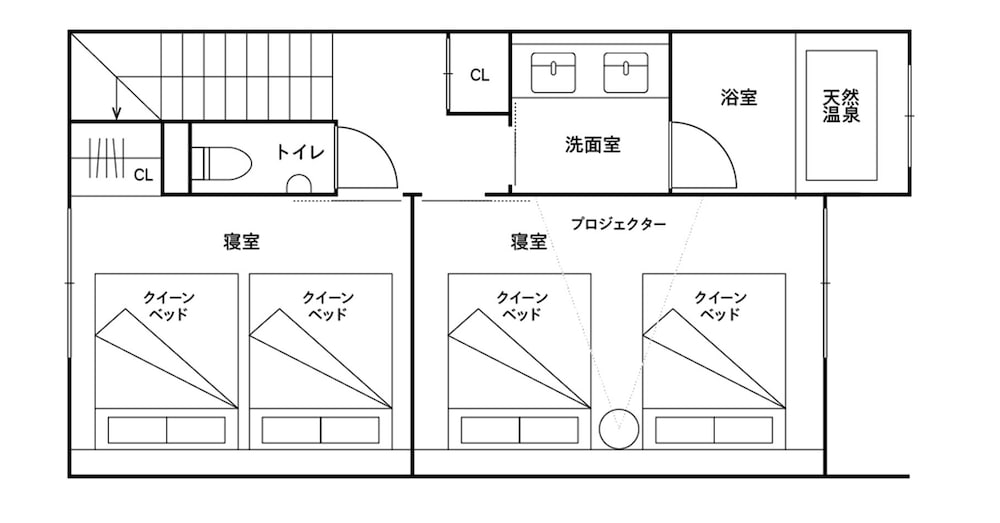 [B] 4クイーンベッド (高温サウナ付) / 10名定員 客室1 | Rakuten STAY VILLA 箱根桃源台