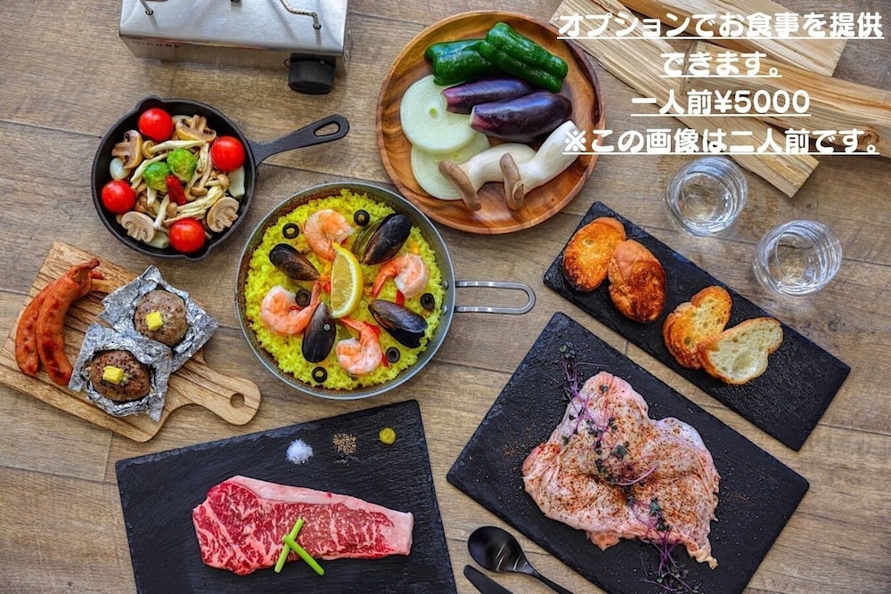 和風コテージ ベッド (複数台) テラス マウンテンビュー 客室4 | RetreatCamp まほろば