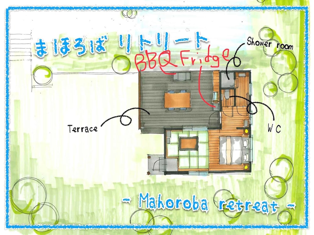 和風コテージ ベッド (複数台) テラス マウンテンビュー 客室3 | RetreatCamp まほろば