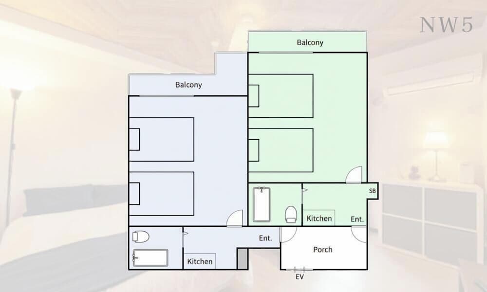 内装の詳細1 | 難波ウエスト 5 コネクティングルーム