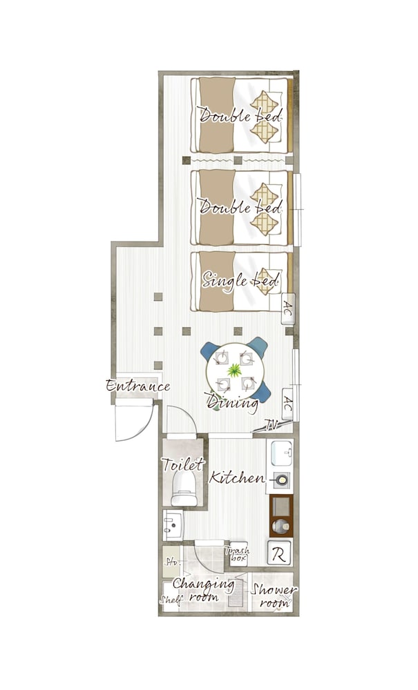 302号室、禁煙 客室7 | Namba Kuromon Central Self Inn