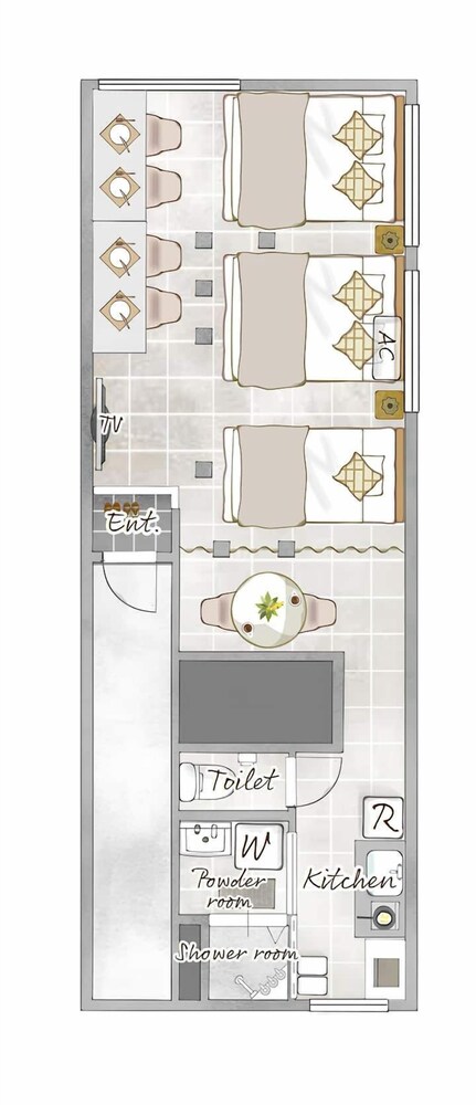 202号室、禁煙 客室17 | Namba Kuromon Central Self Inn