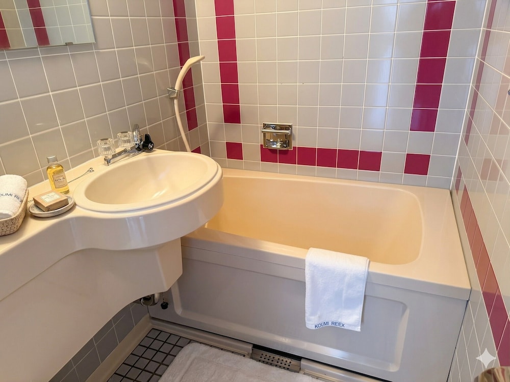 エコノミー ツインルーム 禁煙 マウンテンビュー バスルーム3 | リゾートイン・ブローニュ