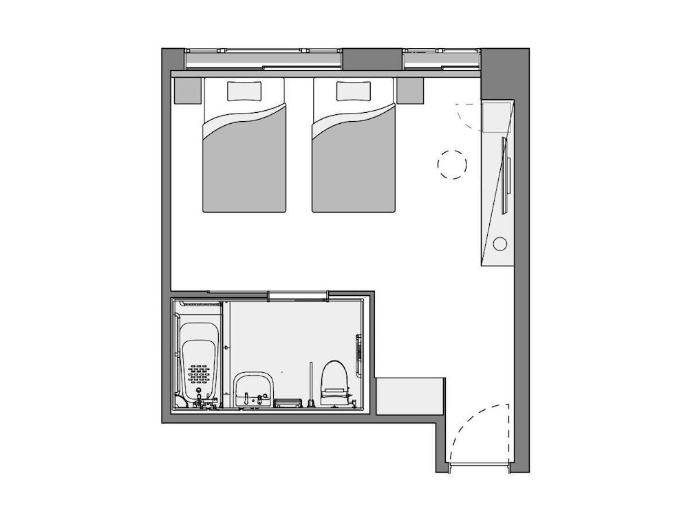 スタンダード ツインルーム ユニバーサルルーム 禁煙 31㎡ 客室1 | yugen kyoto shijo