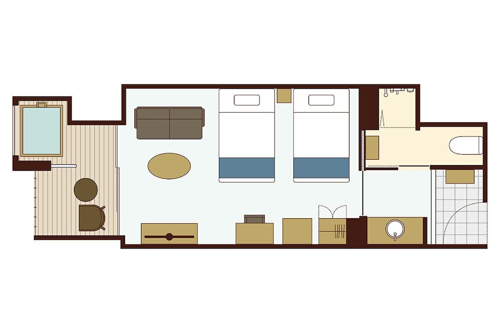 ツインルーム 露天風呂付 イースト棟 禁煙 客室1 | ラビスタ熱海テラス