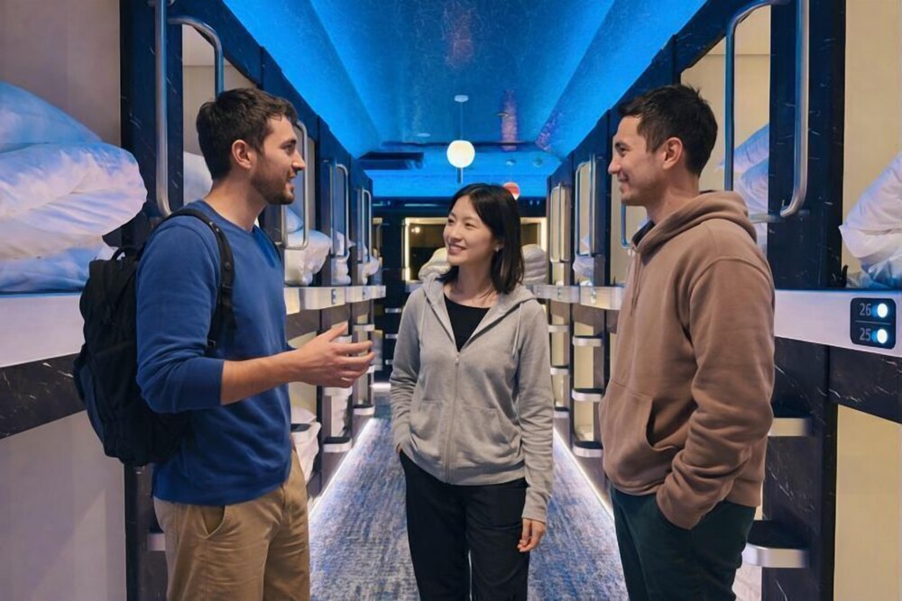 共同ドミトリー 男女共用ドミトリー 客室2 | カプセルホステル別府タワー