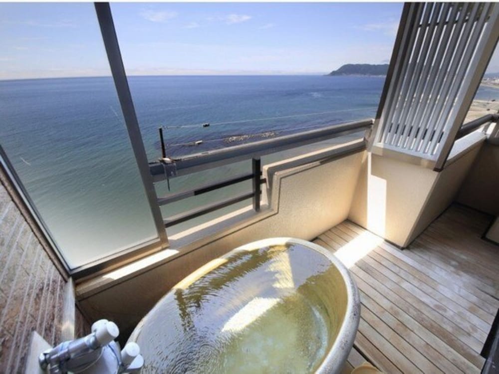 [海側眺望] 本館客室露天風呂付和室10畳 / 最大5名迄 部屋からの景観0 | 平成館 しおさい亭