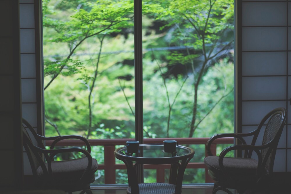 ツインルーム リバービュー 部屋からの景観0 | こもれびの宿 明徳庵