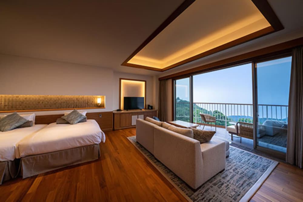 [西棟] 温泉露天 デラックステラスツインA2 禁煙 | 伊豆ホテル リゾート＆スパ