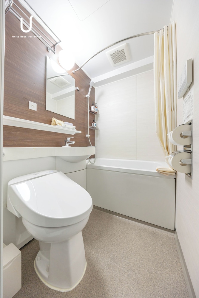ダブルルーム バスルーム0 | unito hotel residence Kyoto Station North