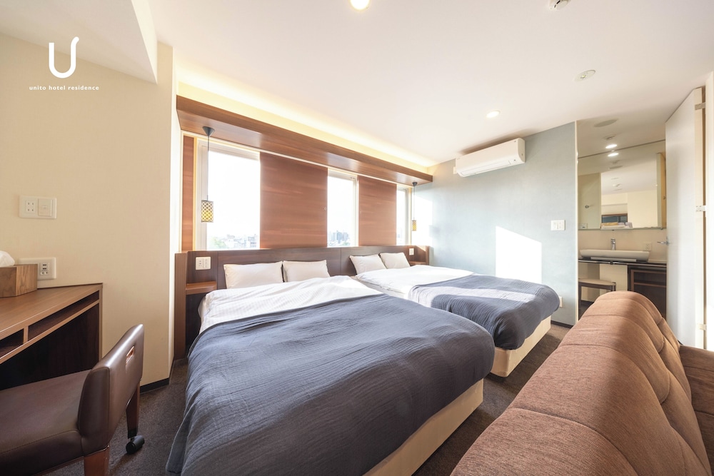 デラックス ツインルーム 客室1 | unito hotel residence Kyoto Station North