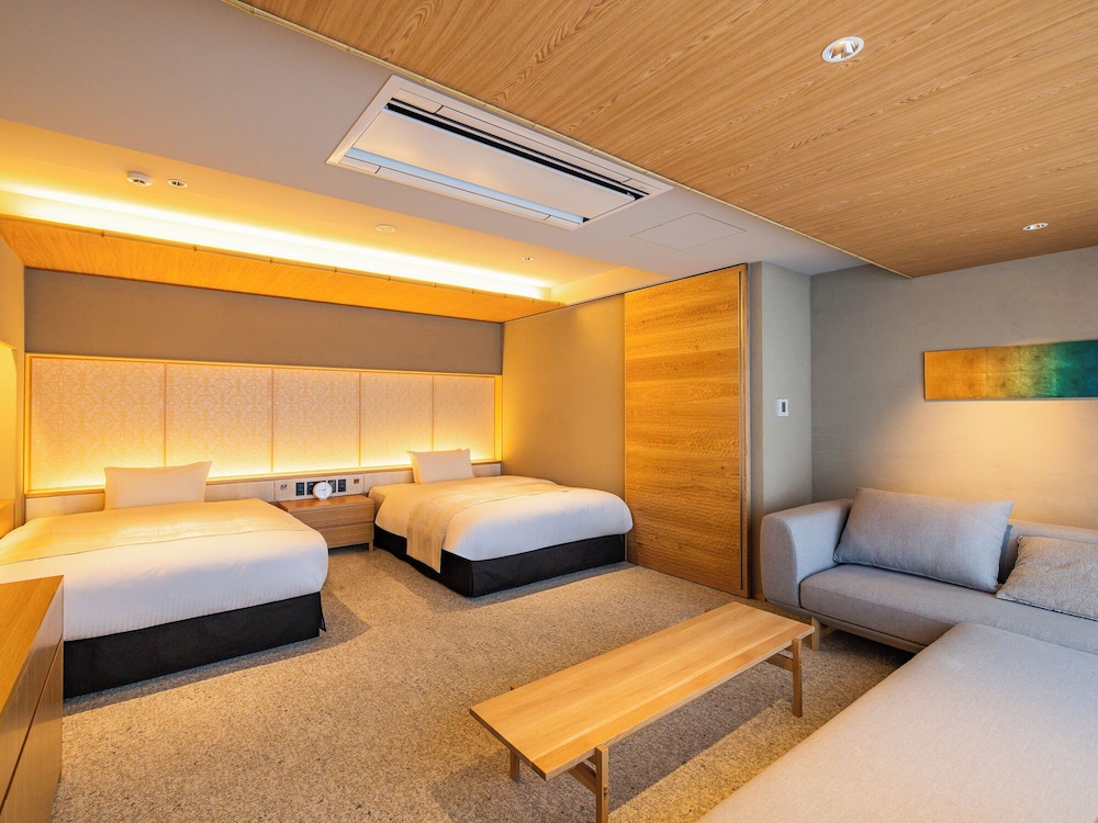 デラックス ツインルーム ダブルベッド 2 台 禁煙 リバービュー 客室6 | あけくれ京都白川