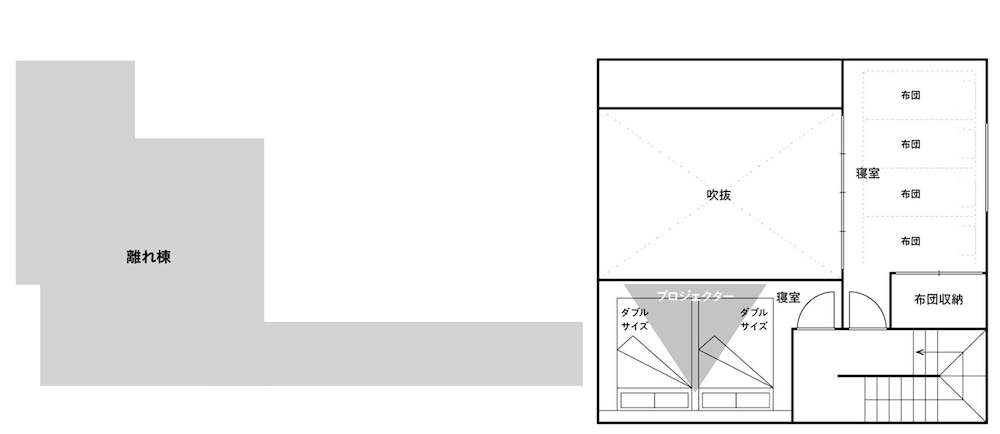 [B]2ダブル+布団4組/露天風呂/８名定員 禁煙 フロアマップ1 | Rakuten STAY VILLA 由布院温泉