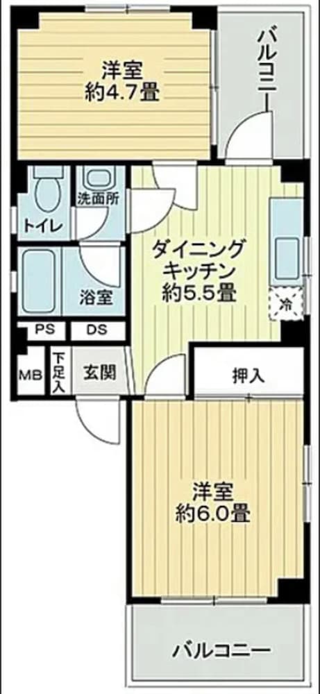 ベーシック アパートメント 禁煙 バルコニー (#3) 客室5 | HouseHotel五反田