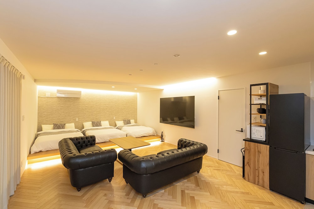 デラックス ヴィラ 禁煙 オーシャンフロント リビング エリア0 | RUSHあわじ荘 CANARIYA - セルフチェックインのみ