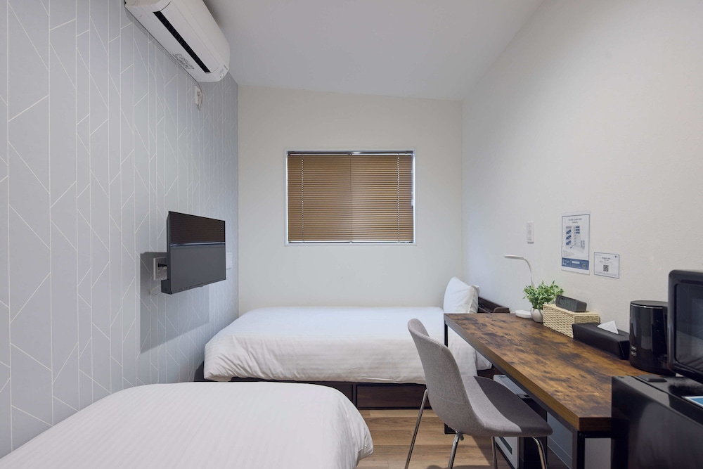 ツインルーム(最大2名) : 軽食&ビール(人数分)無料/駐車場有/禁煙 | Solana Smart INN 富士河口湖