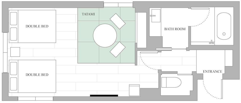 スーペリア スタジオ フロアマップ1 | グレイスステイ広島平和公園