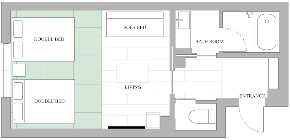 スーペリア ルーム フロアマップ0 | グレイスステイ広島平和公園