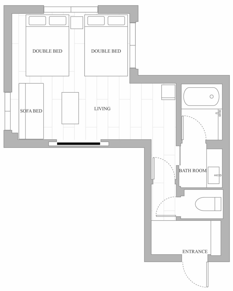 スタンダード ルーム フロアマップ0 | グレイスステイ広島平和公園