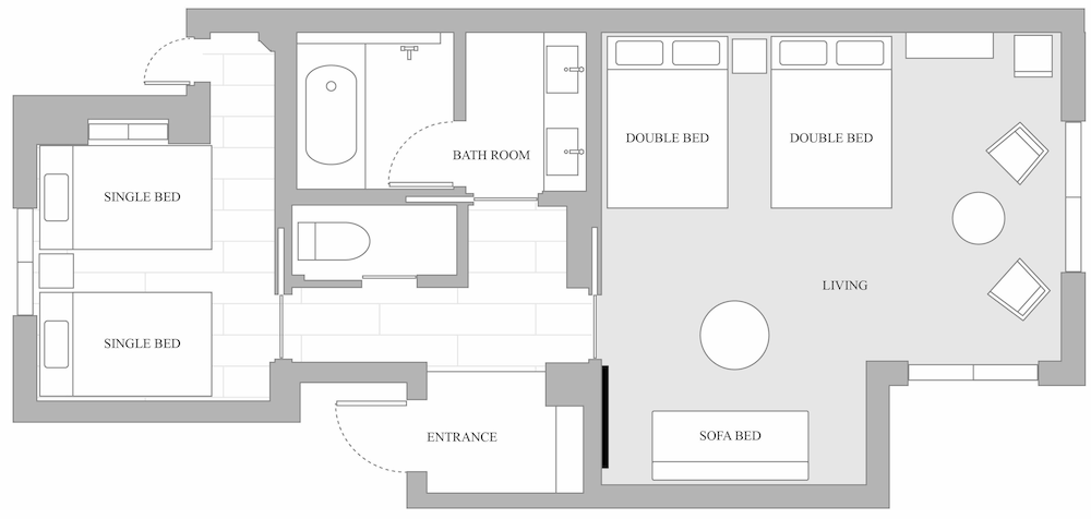 スイート フロアマップ0 | グレイスステイ広島平和公園