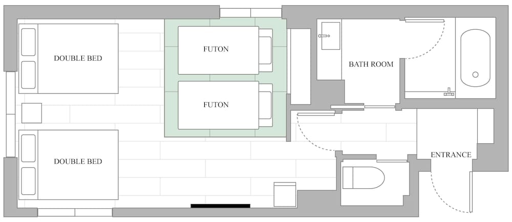 スーペリア スタジオ フロアマップ0 | グレイスステイ広島平和公園