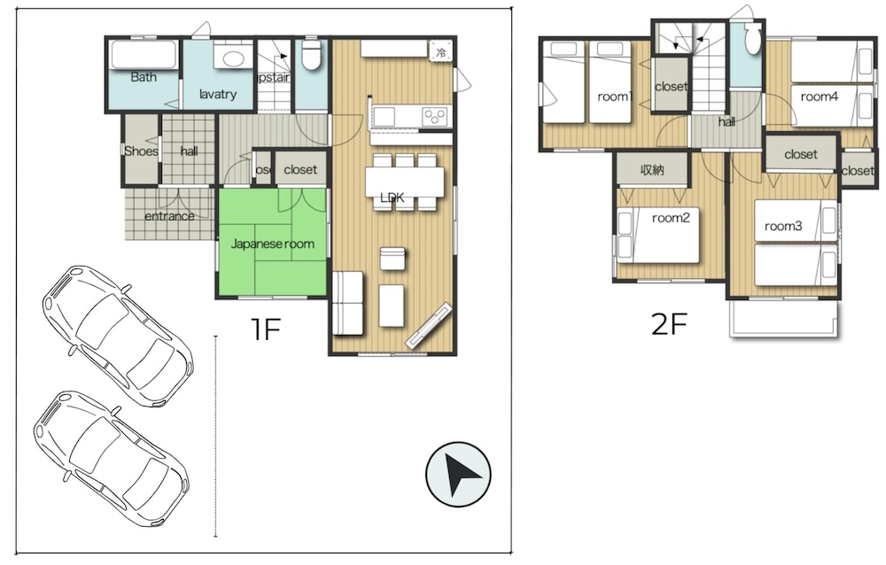 ファミリー アパートメント バルコニー ガーデンビュー 客室12 | Inamine Terrace 