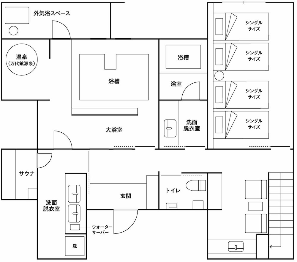 ラグジュアリー ヴィラ 禁煙 (A,hotspringbath&sauna,No pets allowed) フロアマップ0 | Rakuten STAY VILLA 草津温泉