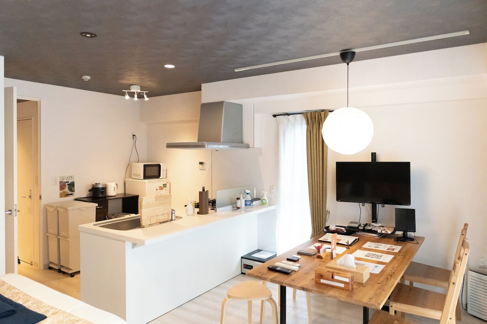 デラックス アパートメント ラナイ シティビュー 専用キッチン0 | Japan Hinata Hotel