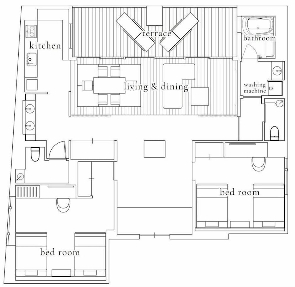 スイート フロアマップ0 | 琥珀 Apartment Hotel Kyoto(こはく)