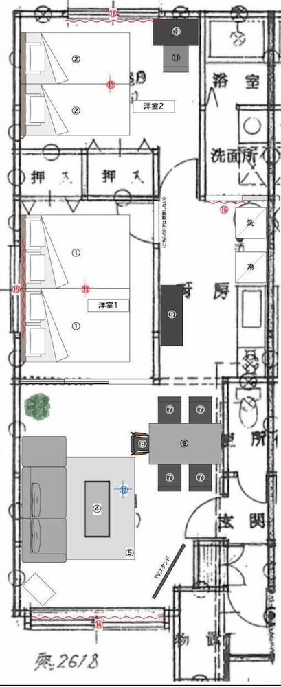 アパートメント フロアマップ0 | 旭川ステイエコール101