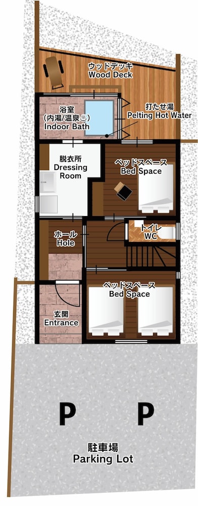 デラックス ヴィラ リバービュー フロアマップ0 | みたまの湯宿