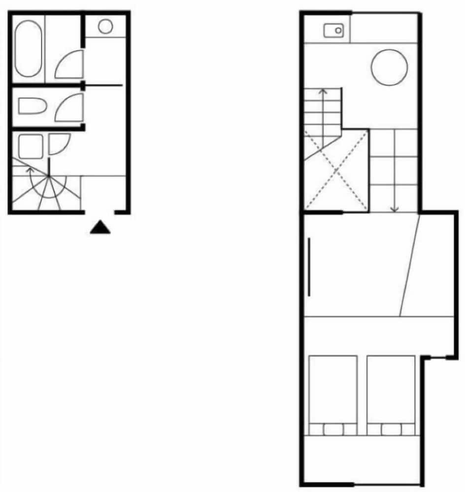 スタンダード ツインルーム フロアマップ0 | TOVILLA STAY 新潟本町