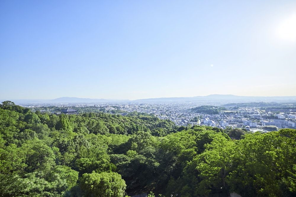 パノラミック ツインルーム ダブルベッド 2 台 禁煙 シティビュー 部屋からの景観1 | ANDO HOTEL 奈良若草山 ~DLIGHT LIFE & HOTELS~